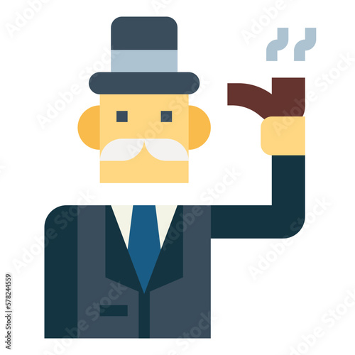 smoking flat icon style