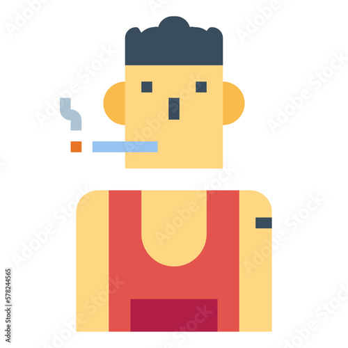 smoking flat icon style