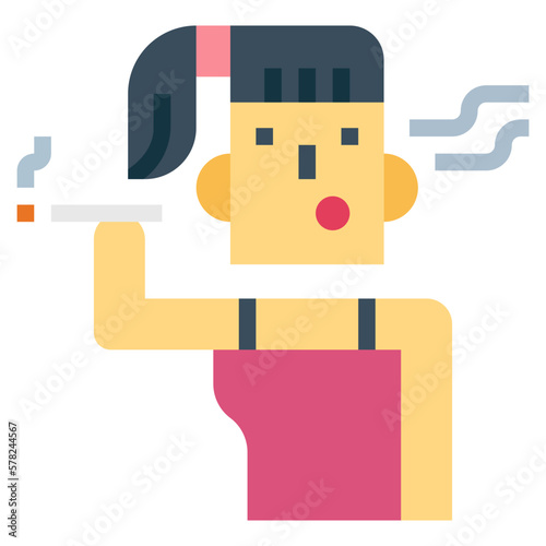 smoking flat icon style