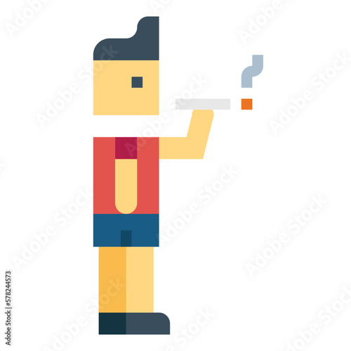 smoking flat icon style