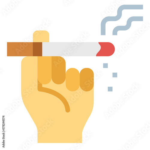 smoking flat icon style