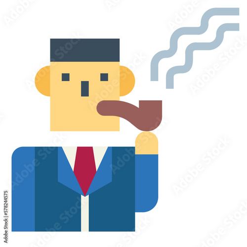 smoking flat icon style