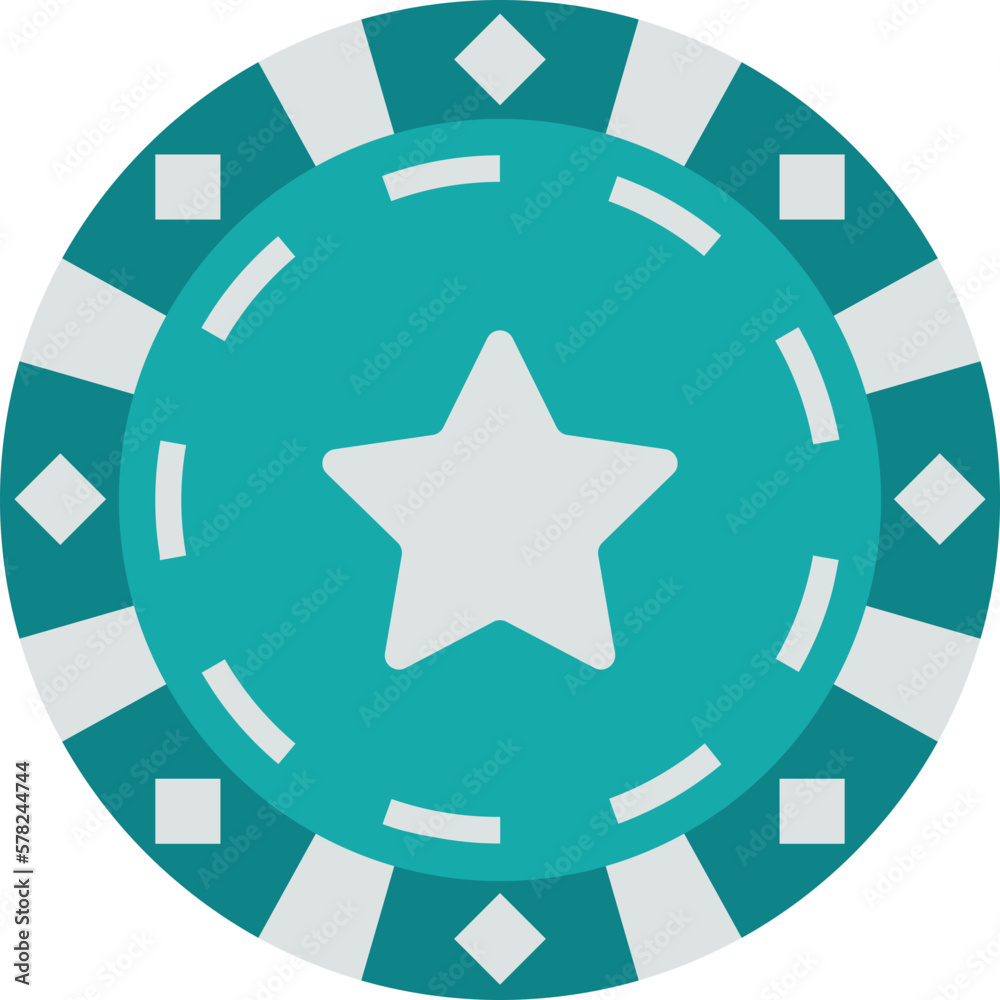 Obraz premium Casino Chips Flat