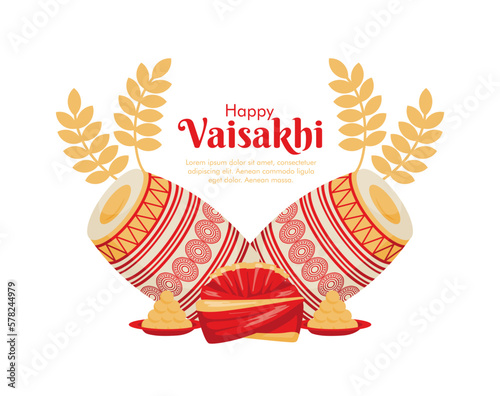 happy vaisakhi social media post design photo