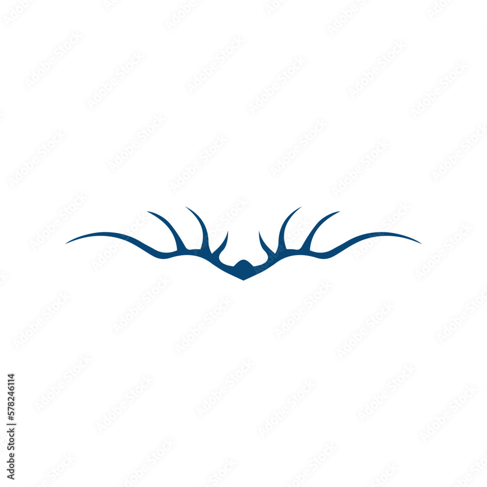 Fototapeta premium deer logo antlers icon deer head silhouette icon