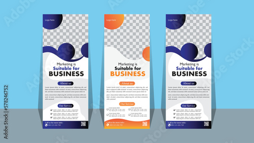marketing is suitable for business, Roll-up banner design concept
