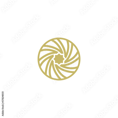 round simple icon logo for textile