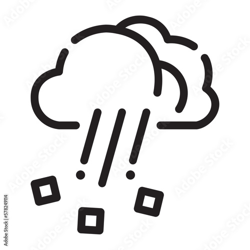Hail line icon