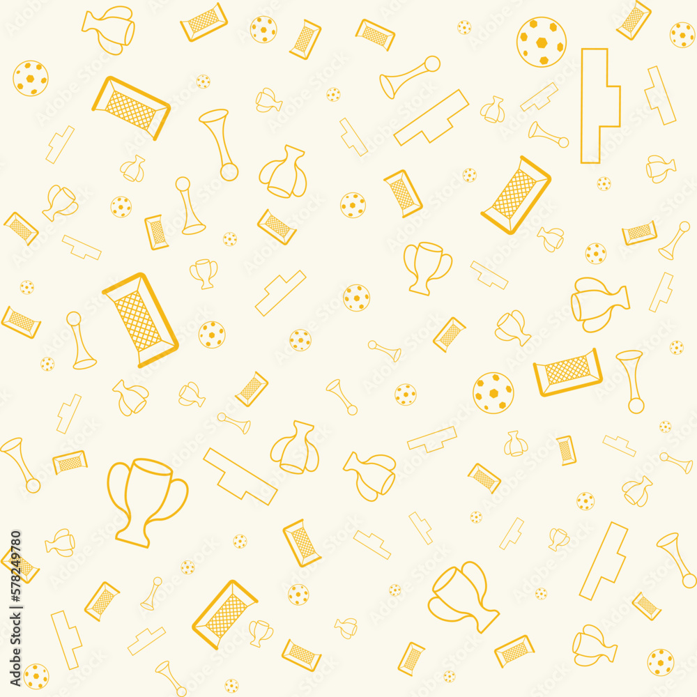 Different football silhouettes seamless pattern. Vector background. Different football silhouettes seamless pattern. Vector background.