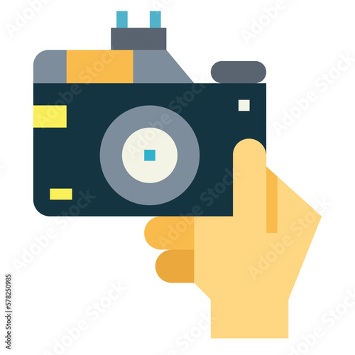 camera flat icon style