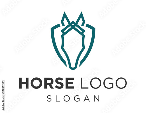 Logo design about Horse on a white background. created using the CorelDraw application.
