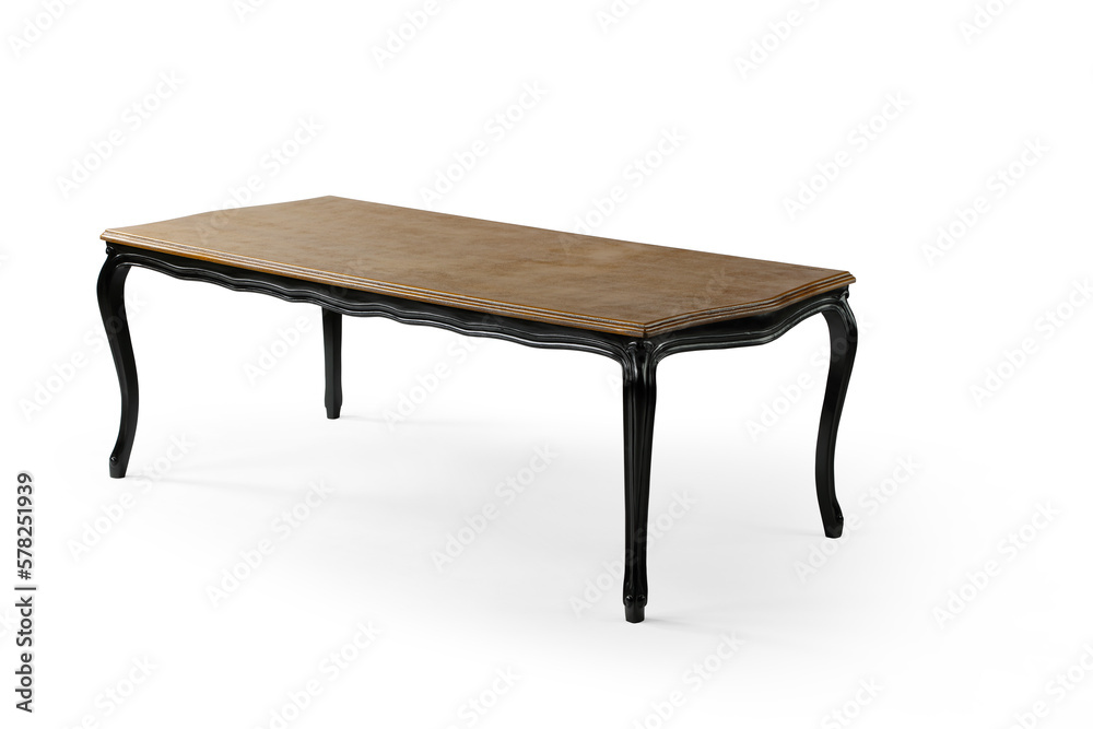 wooden table isolated on white background .dinning table . wooden table isolated on white background .dinning table .