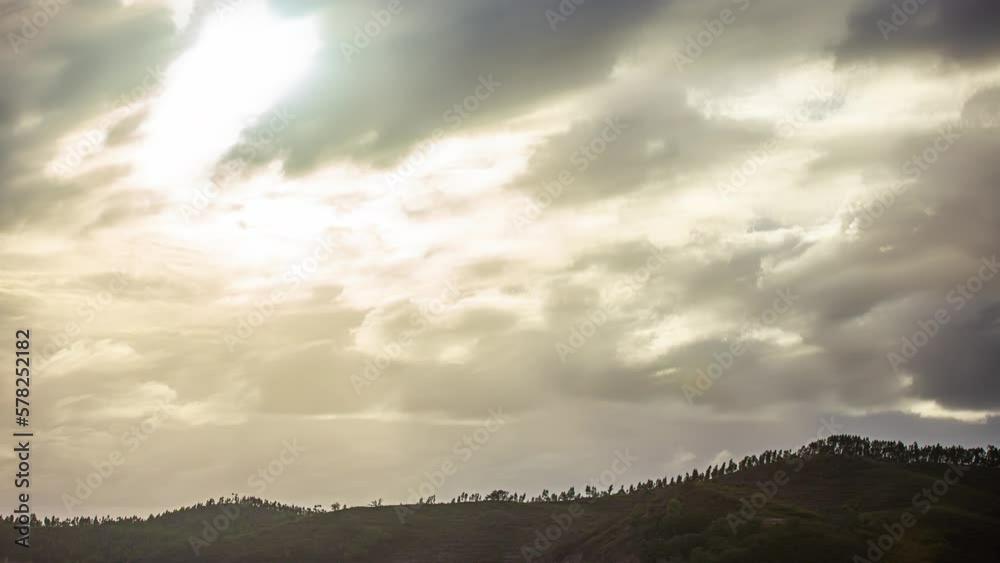 Stormy clouds moving in the sky. Timelapse. Time passing concept Stormy clouds moving in the sky. Timelapse. Time passing concept