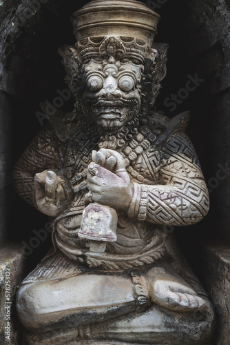 Small Decorative Statue at a Local Temple in Bali, Indonesia