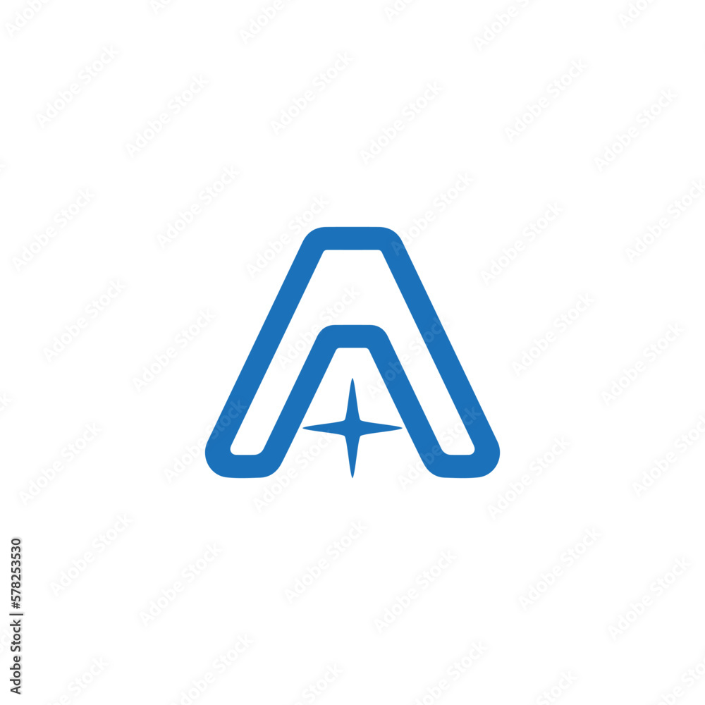 star icon in a logo blue color a icon star icon in a logo blue color a icon
