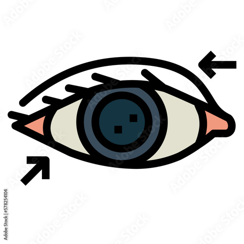 eyelid surgery filled outline icon style