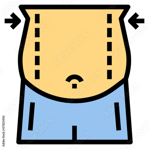 tummy tuck filled outline icon style