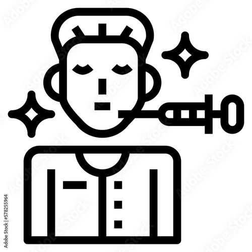 botox line icon style