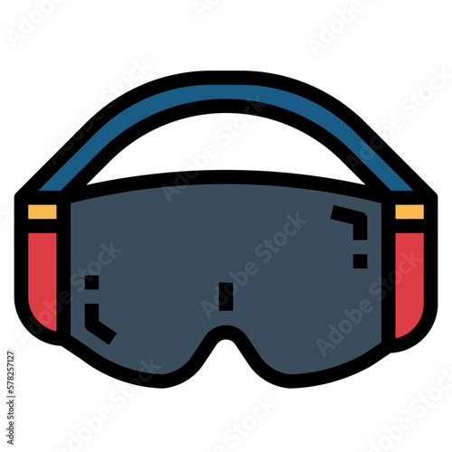 goggle filled outline icon style
