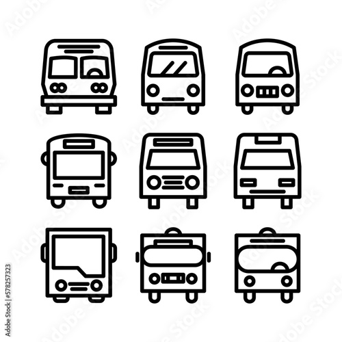 bus icon or logo isolated sign symbol vector illustration - high quality black style vector icons 