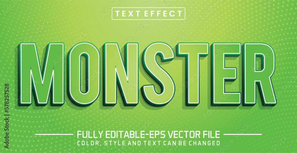 Monster text editable style effect Monster text editable style effect