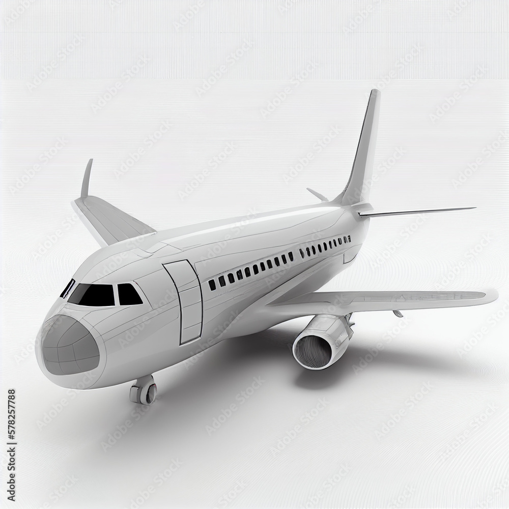 airplane on the white background airplane on the white background