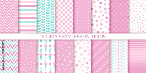 Photo Pink seamless pattern