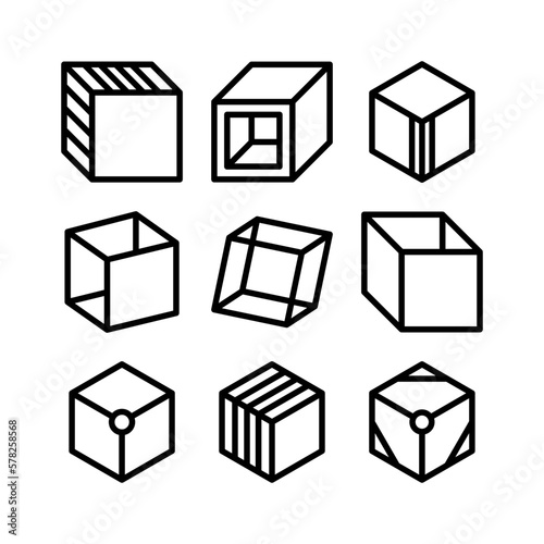 cube icon or logo isolated sign symbol vector illustration - high quality black style vector icons
