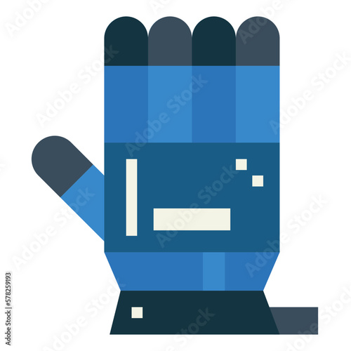 gloves flat icon style