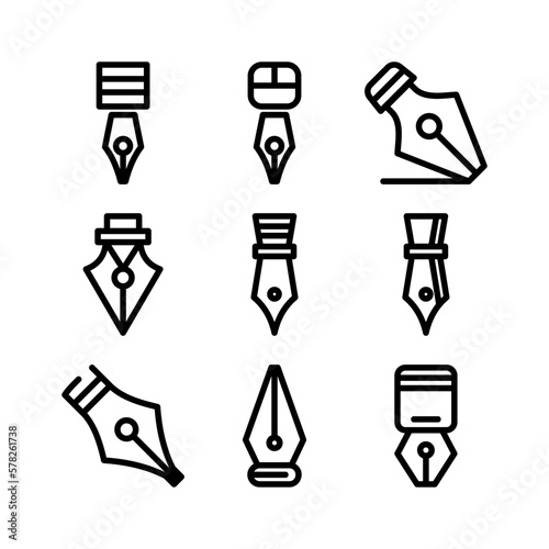 fountain pen icon or logo isolated sign symbol vector illustration - high quality black style vector icons
