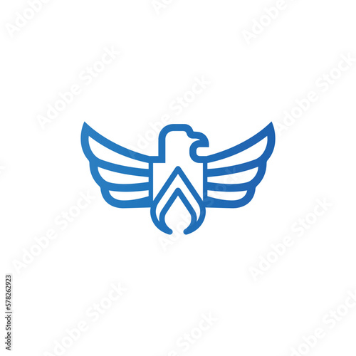 warrior soldier eagle logo vector bird abstract logo design eagle logo