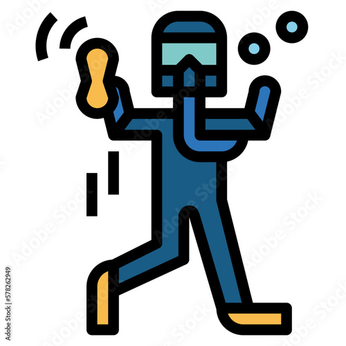 keeper filled outline icon style