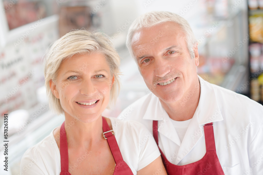 a mature business couple posing a mature business couple posing