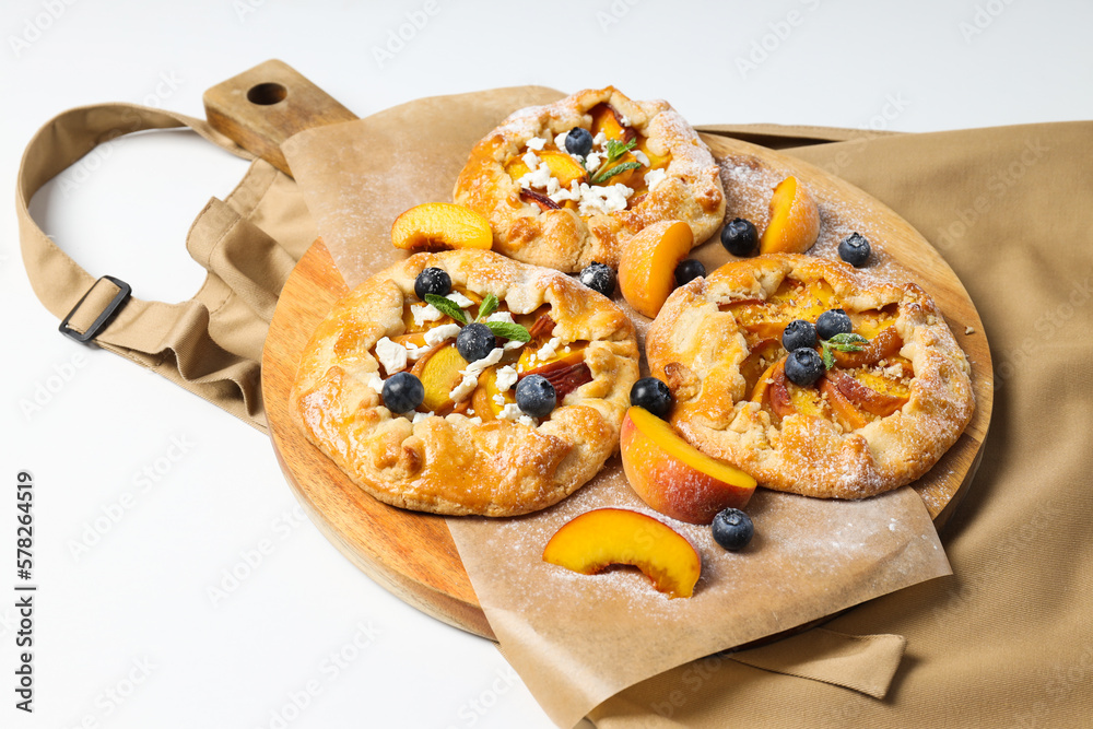 Fruit galette, composition for tasty food concept Fruit galette, composition for tasty food concept