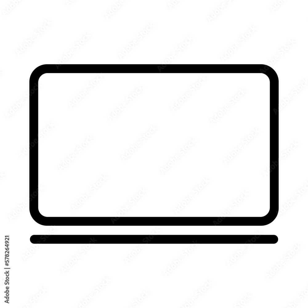 Laptop flat web icon, notebook computer technology symbol , blank display vector illustration Laptop flat web icon, notebook computer technology symbol , blank display vector illustration