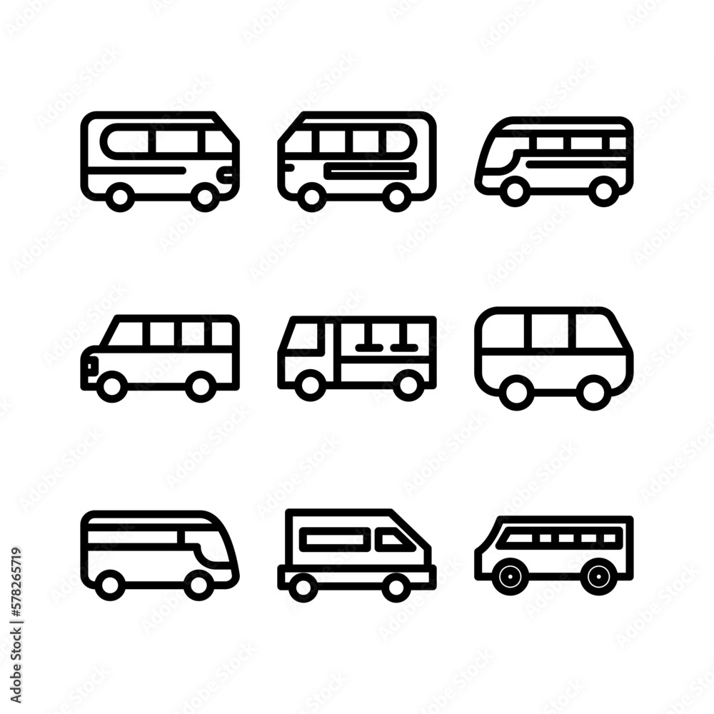 minibus icon or logo isolated sign symbol vector illustration - high quality black style vector icons
