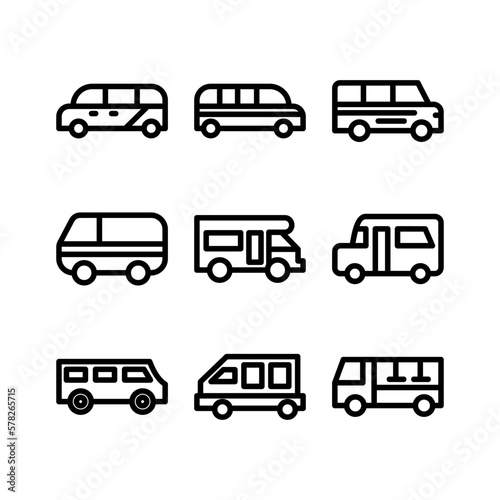 minibus icon or logo isolated sign symbol vector illustration - high quality black style vector icons 
