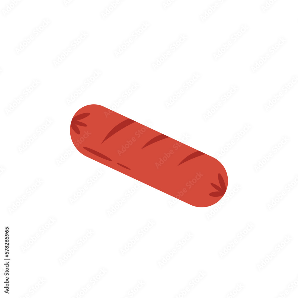 minimalistic flat sausage icon vector minimalistic flat sausage icon vector