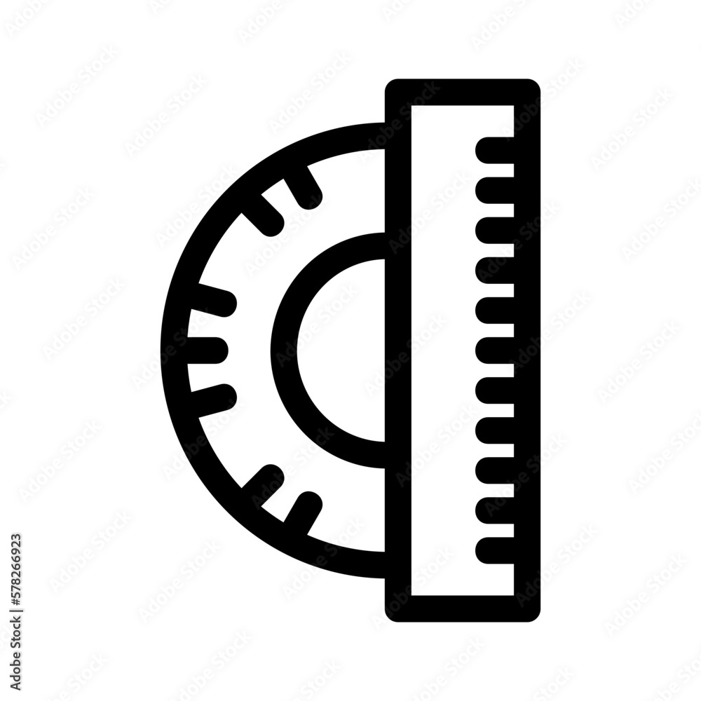 protractor icon or logo isolated sign symbol vector illustration - high quality black style vector icons
