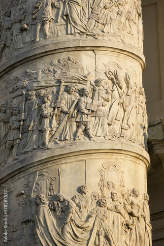 Karlskirche church in Vienna, Austria, detail