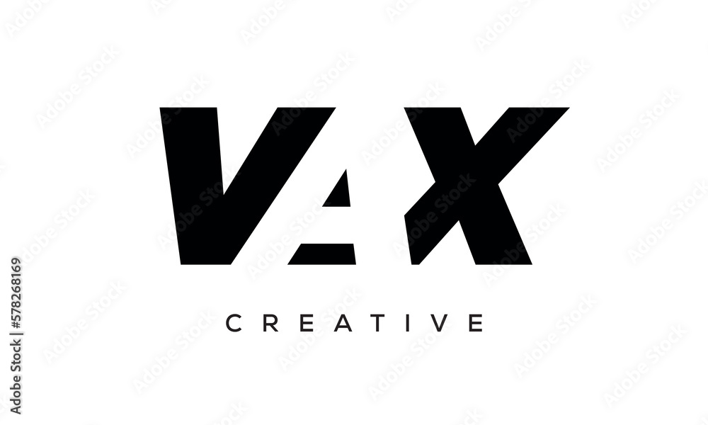 VBX letters negative space logo design. creative typography monogram vector VBX letters negative space logo design. creative typography monogram vector