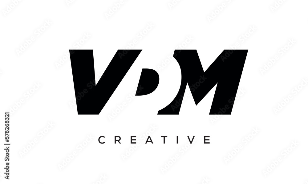 VDM letters negative space logo design. creative typography monogram vector VDM letters negative space logo design. creative typography monogram vector