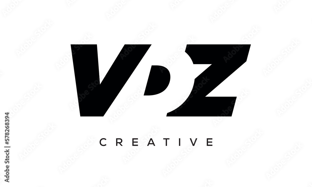 VDZ letters negative space logo design. creative typography monogram vector VDZ letters negative space logo design. creative typography monogram vector