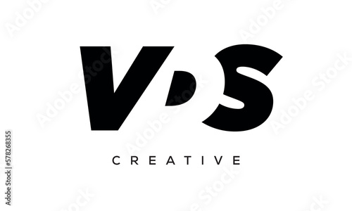 VDS letters negative space logo design. creative typography monogram vector photo