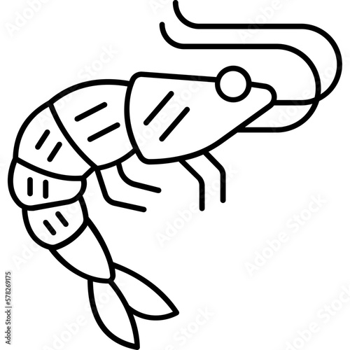 Prawn Vector icon which can easily modify or edit

