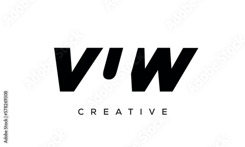 VXW letters negative space logo design. creative typography monogram vector
