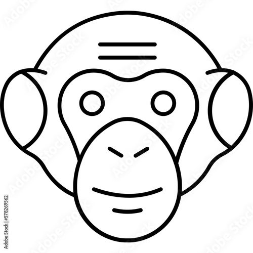 Cercopithecidae Vector icon which can easily modify or edit

