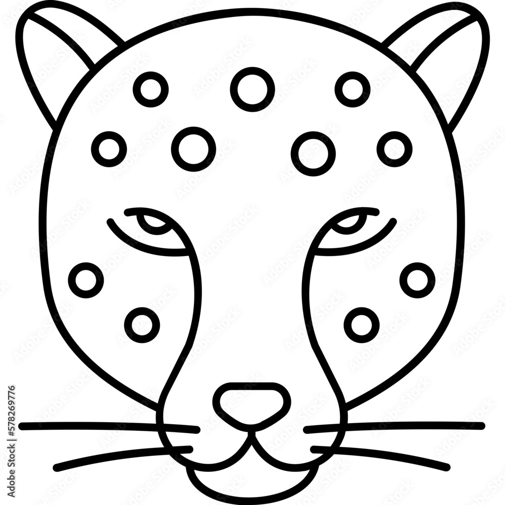 Obraz premium Panther Vector icon which can easily modify or edit 