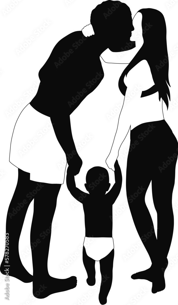 Silhouettes of people in silhouettes of a couple Silhouettes of people in silhouettes of a couple