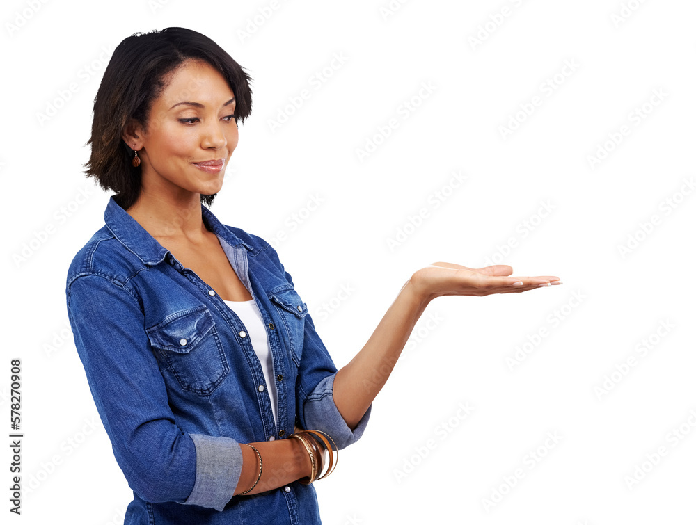 An African model promoting a sales offer with discounted prices, while also showcasing a product and building brand recognition through advertising and marketing efforts isolated on a PNG background. An African model promoting a sales offer with discounted prices, while also showcasing a product and building brand recognition through advertising and marketing efforts isolated on a PNG background.